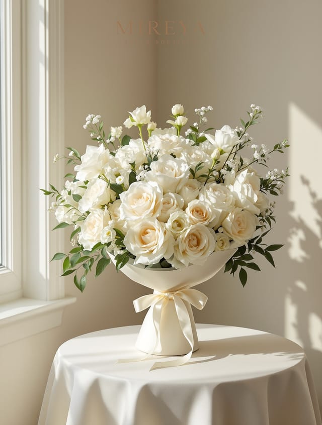 Bouquet Blanc — camaïeu tout blanc