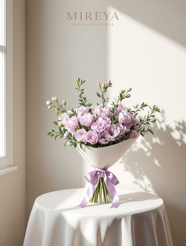 Bouquet Lila — 15 lisianthus lilas