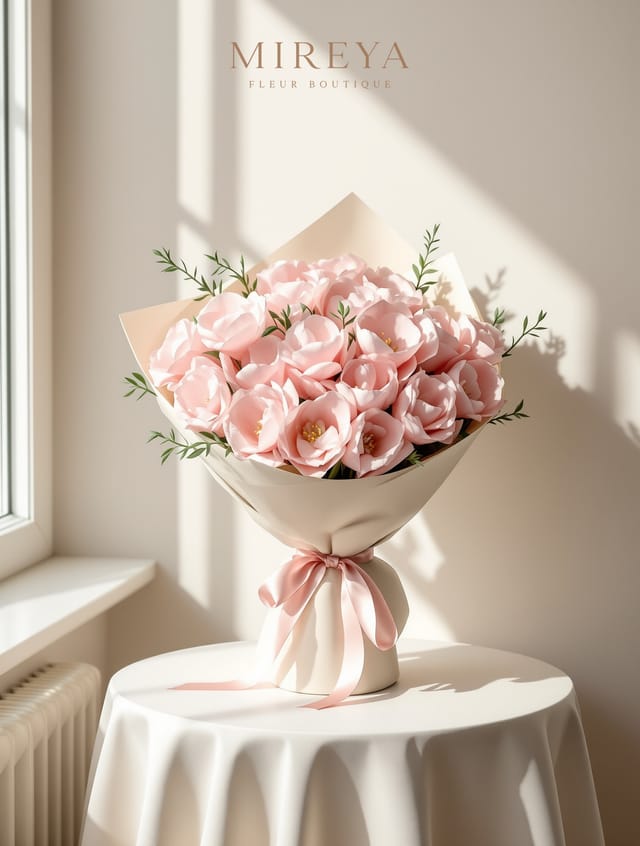 Bouquet Pastel — 15 lisianthus roses